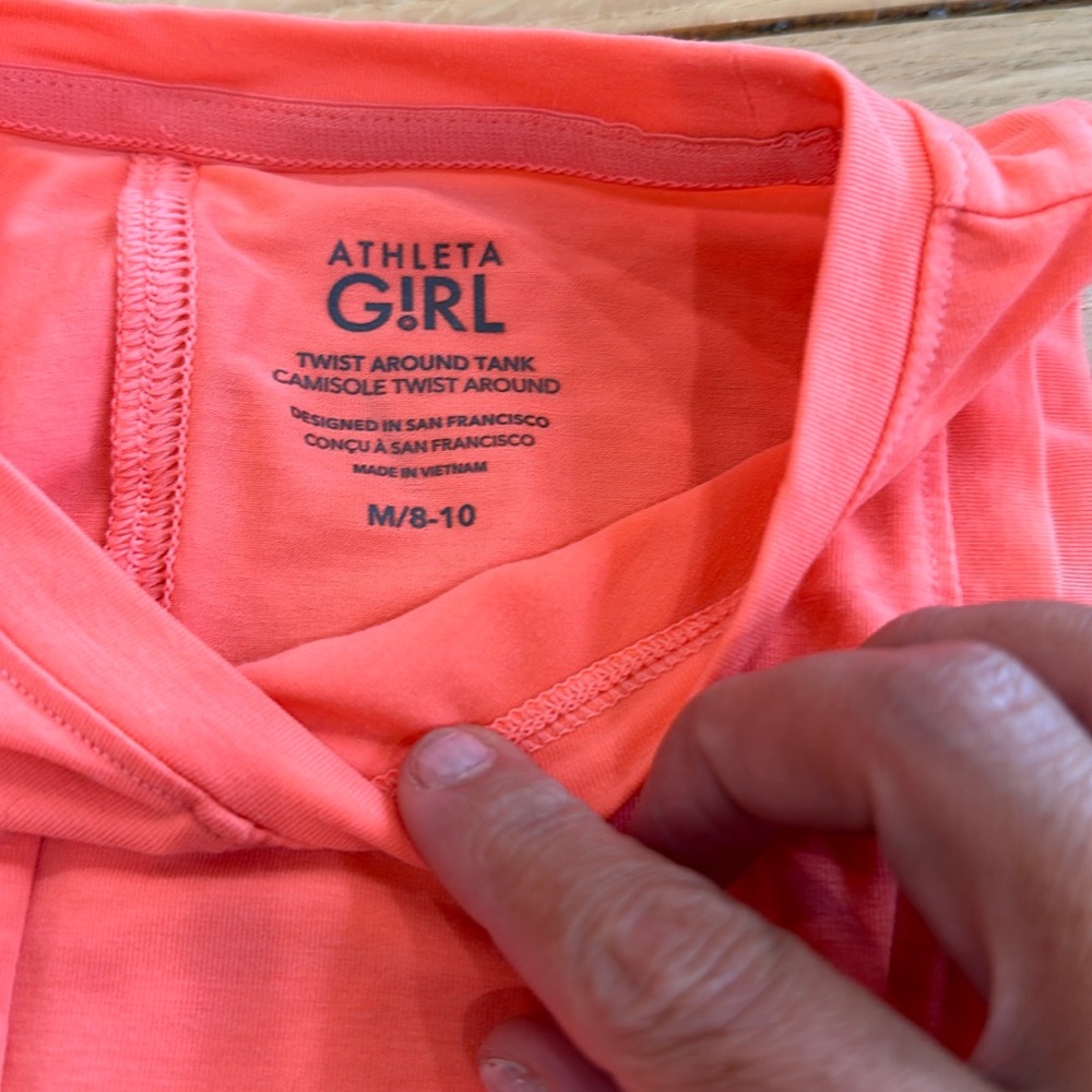 Orange neon top for girls athleta girl